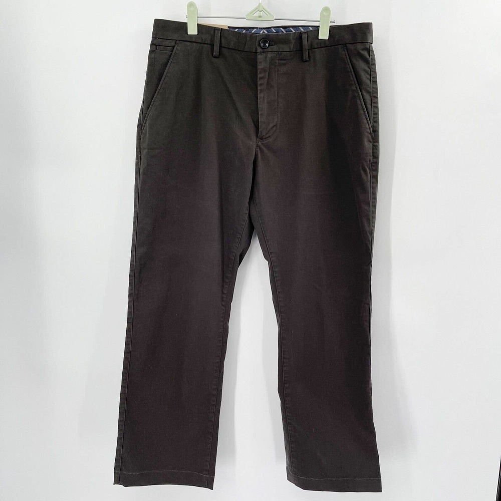 NWT Banana Republic Vintage Straight Fit Dress Pants Sz 34 Men's Brown Pockets